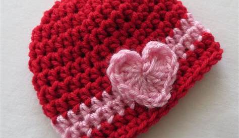 Crochet Baby Valentine Hat Baby Girl by crochethatsbyjoyce | Baby girl