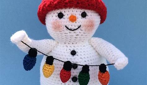 SNOWMAN WITH LIGHTS Pdf Crochet Pattern english Only Etsy