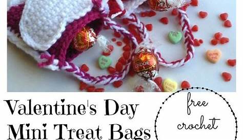 Crochet Treat Bags Valentines Valentine's Day Mini Valentine Patterns