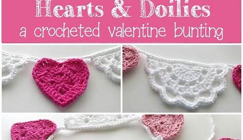 Crochet Valentine Bunting 10 Free Garland Patterns Burgundy And Blush