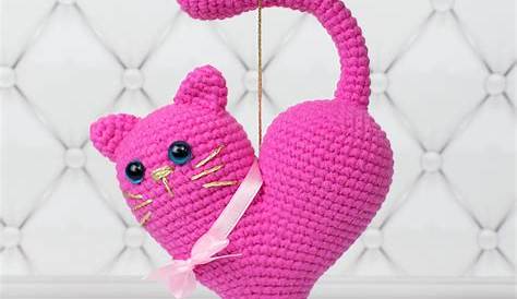Crochet Valentine Cats 's Day Cat Pattern Amigurumi Today