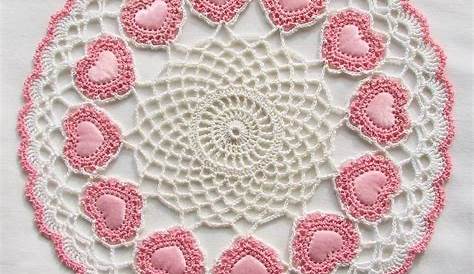 Crochet Valentine Doily Finding The Up ! Ed Heart