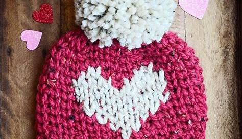 Crochet Valentine Heart Hat Free Pattern Easy Edie Eckman