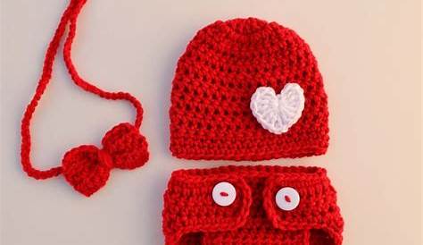 Valentines day baby dress Crochet baby heart outfit | Etsy