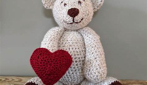 Crochet Valentines Bear Amigurumi Pattern In Love 2 In 1 Etsy