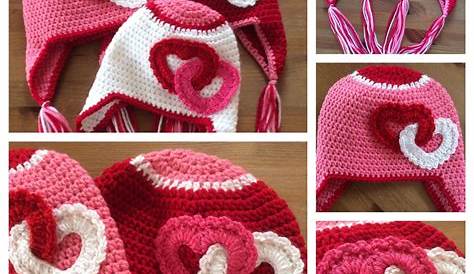 Crochet Valentines Day Hat Valentine's Baby Etsy