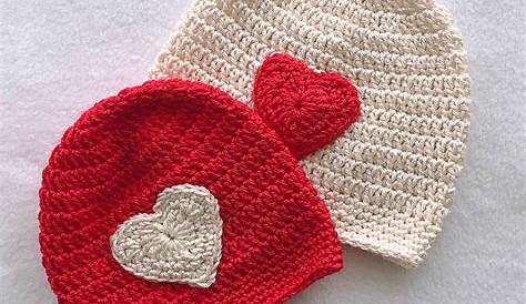 Crochet Valentines Day Hat For Boys Valentine's Baby Child Adult Valentine