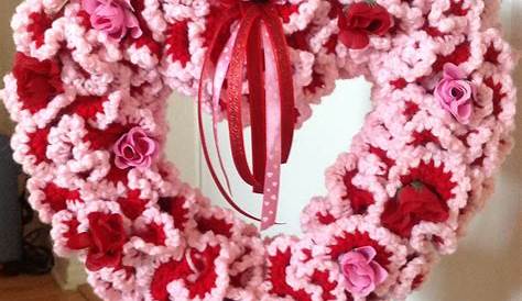Crochet Valentines Day Wreath Reny's Place A Valentine ! Step By Step Instructions