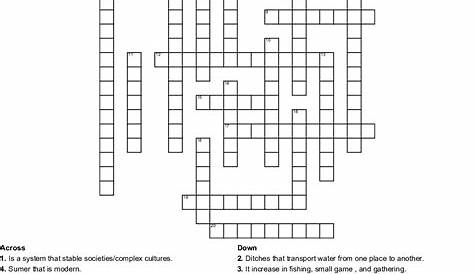 Printable History Crossword Puzzle - Free Crossword Puzzles Printable