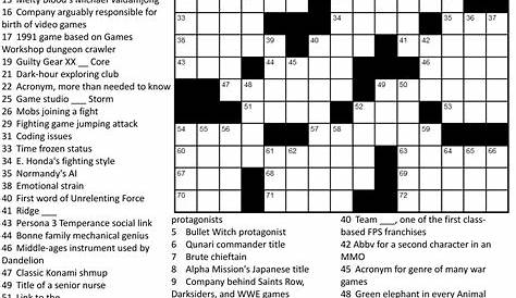 Printable Puzzles Fill In - Printable Crossword Puzzles