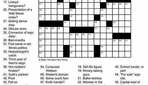 The New York Times Crossword in Gothic: 06.04.13 — Sssss!