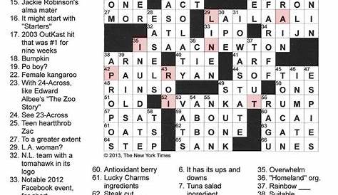The New York Times Crossword in Gothic: 04.17.13 — Security