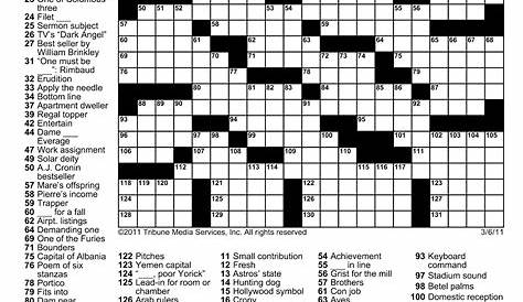 Trivia Crossword Puzzles Printable | Printable Crossword Puzzles
