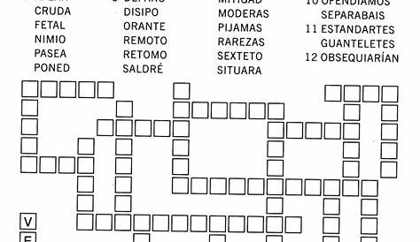 Juego de palabras cruzadas para imprimir - 2015-02-24 | Palabras