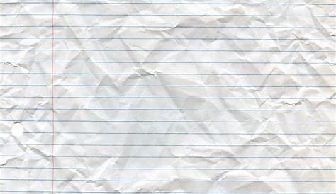 Crumpled Notebook Paper Background, Sheet of Paper. School Notebook