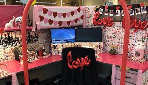Cubicle Valentines Decor Hearts Flowing Thru The Office Day Office