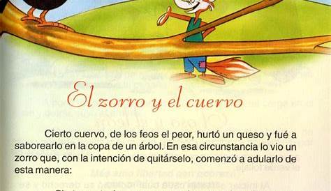 El zorro y el cuervo - #cuervo #zorro | Spanish books, Stories for kids