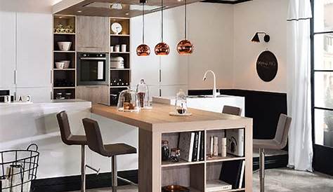 Cuisine Americaine Moderne Avec Bar Et Tabourets Design