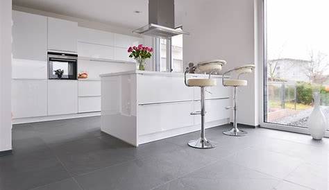 Cuisine Blanche Sol Gris Deco Et Blanc Tendancesdesign.fr