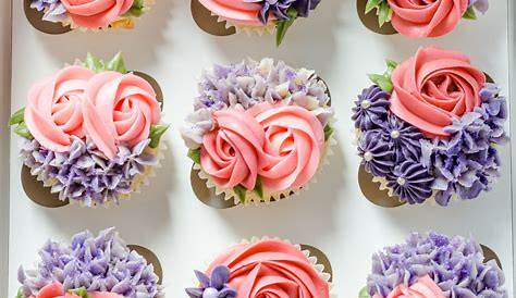 Flower cupcakes Decorating ideas Queques bonitos, Dicas de decoração