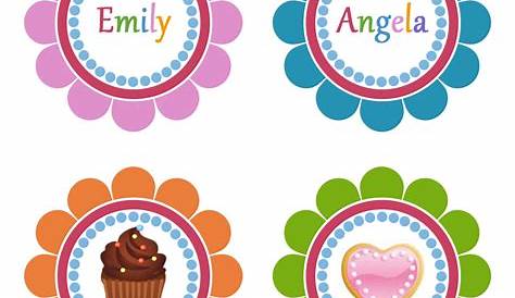 Easter Cupcake Toppers - Blank Labels Ring Cupcake Topper, Easter
