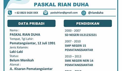 Contoh Cv Dalam Format Word Download - Free Download Template CV