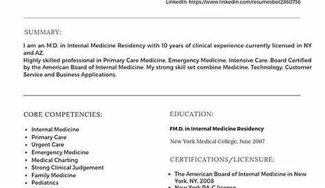 Physician CV Example [+Curriculum Vitae Template] Resume Layout, Resume
