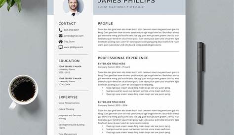 CV Template for MS Word, Curriculum Vitae, Simple and Clean CV Template