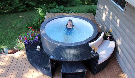 Curved Hot Tub Surround Table For Round Spa Etsy Australia