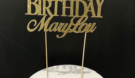 60th Birthday Cake Topper, Custom Birthday Decorations, Name Birthday