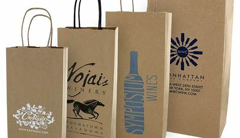 Twisted Handle Wine Paper Bags - Artpack - paper bags, environmentally