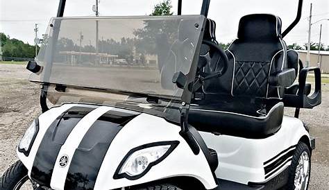 Custom Yamaha Golf Cart | Muscle White | BA Carts | Golf carts, Yamaha