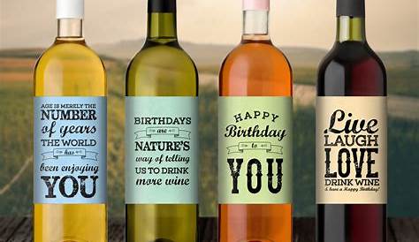 Custom Birthday Wine Label Custom Wine Label Personalized - Etsy
