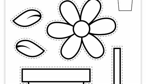 Cut Out Spring Craft Templates Flower Pot Frog Kite And Umbrella With Butterfly