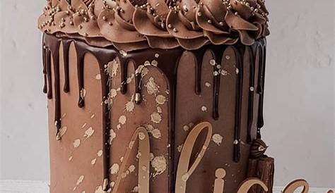 25 Cute Birthday Cake Ideas : Chocolate Cake for 21st Birthday