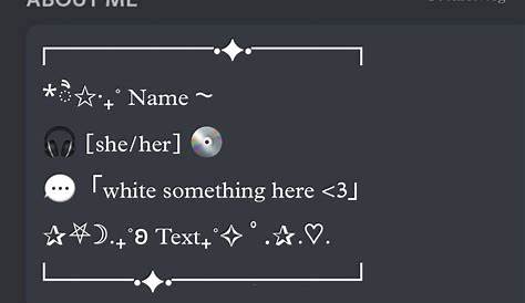 Discord Bio Templates