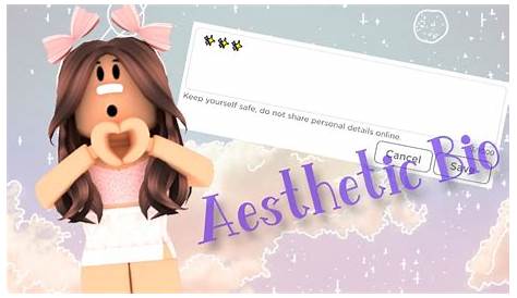 HOW TO HAVE A AESTHETIC OR PREPPY BIO IN ROBLOX! - YouTube