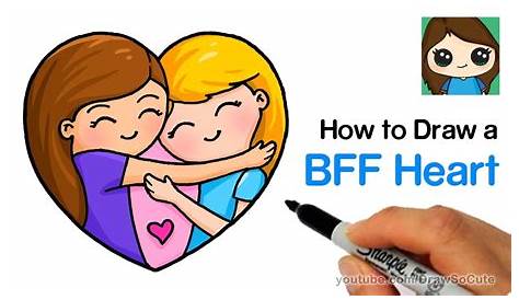 How to Draw Best Friends Easy | Step by Step - YouTube