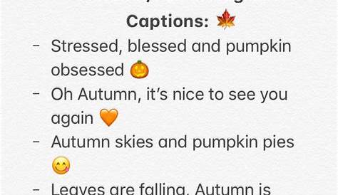 Cute Fall Captions