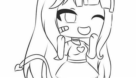 Cute Gacha Life Characters Transparent Cartoon Free Coloring Page