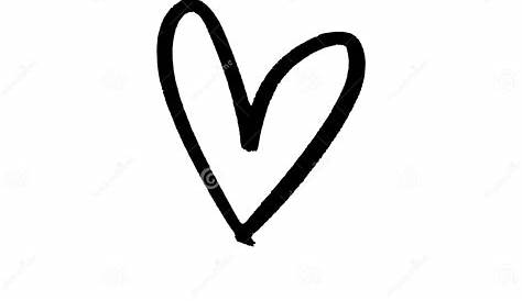 Vector Hand Drawn Simple Cute Heart Illustration Stock Illustration