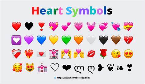 the icons are arranged in different shapes and sizes, including hearts