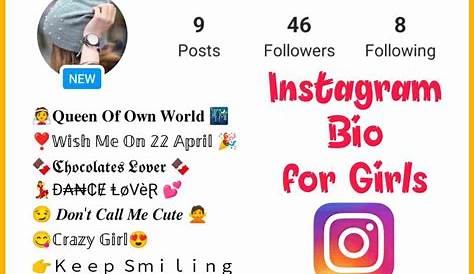 500+ Instagram Bio for Girls (Swag Attitude Cute Short) | InstaFbCaptions