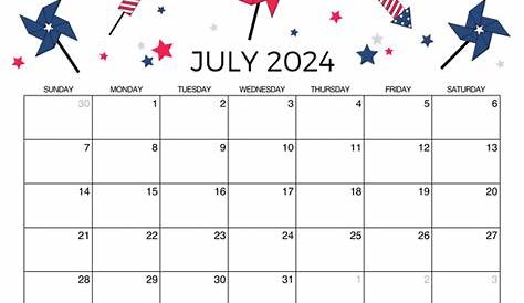 July Calendar 2024 with Notes Calendar Quickly