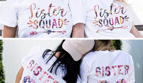 How cute are these matching sisters shirts? Besties sisters forever
