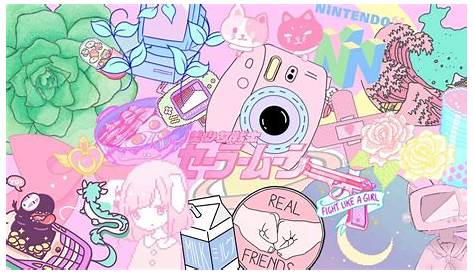 Beautiful Pink Anime Wallpaper Collage JPEG