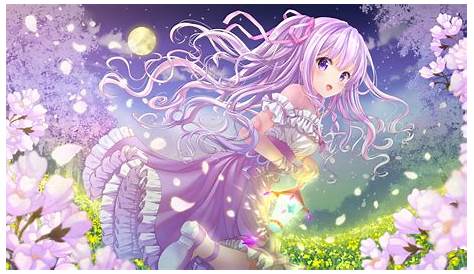 Anime Girl Purple Wallpapers - Wallpaper Cave