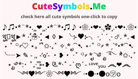 cute symbols to copy and paste | Internet and fun tips | Pinterest