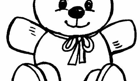 Teddy Bear Black And White White Bear Cartoon Free - Teddy Bear Clipart