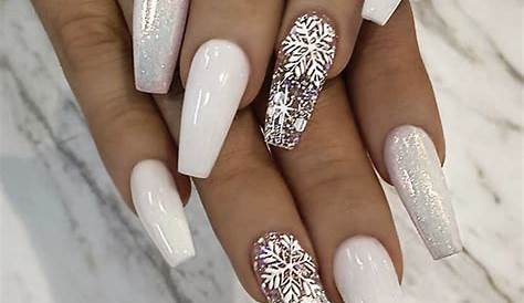 Cute White Christmas Nails